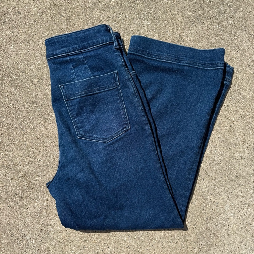 Anthropologie Pilcro Dark Blue Wide Leg Jeans